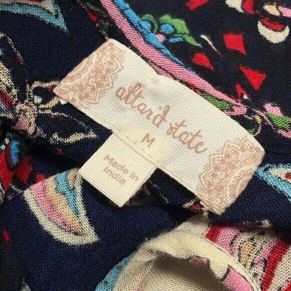 Altar’d State Boho Long Sleeve Floral Dress Size Medium - Picture 6 of 7